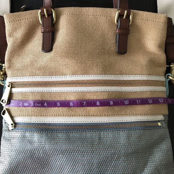 NWOT FOSSIL WOVEN CROSSBODY/HAND BAG - Picture 8 of 10